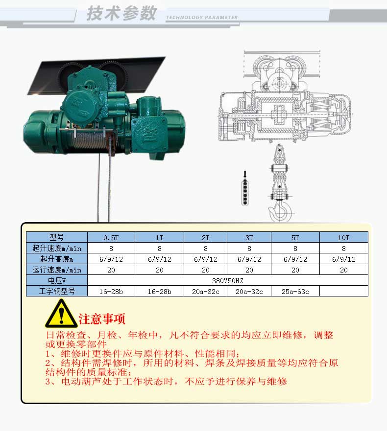 1噸鋼絲繩防爆電動(dòng)葫蘆價(jià)格